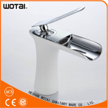 White Color Single Lever Basin Water Tap